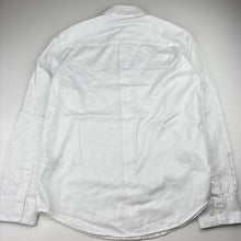 Load image into Gallery viewer, Boys Calvin Klein, white long sleeve dress shirt, small mark back right sleeve, FUC, size 10-12,  