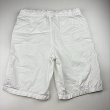 Load image into Gallery viewer, Boys Polo Ralph Lauren, white lightweight cotton shorts, elasticated, light mark front left leg, FUC, size 14-16,  