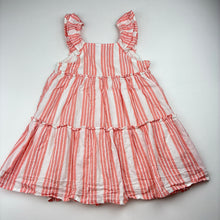 Load image into Gallery viewer, Girls Anko, lined striped cotton summer dress, EUC, size 3, L: 53cm