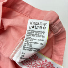 Load image into Gallery viewer, Girls M&amp;S, pink ribbed / cotton long sleeve dress, GUC, size 0, L: 37cm