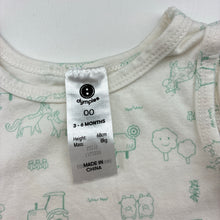 Load image into Gallery viewer, Unisex Dymples, soft feel stretchy singletsuit, farmyard, GUC, size 00,  