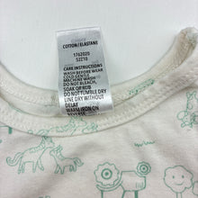Load image into Gallery viewer, Unisex Dymples, soft feel stretchy singletsuit, farmyard, GUC, size 00,  