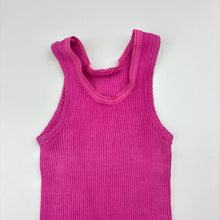 Load image into Gallery viewer, Girls Bonds, pink ribbed singlet top, FUC, size 0,  