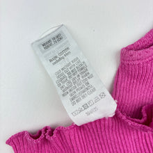 Load image into Gallery viewer, Girls Bonds, pink ribbed singlet top, FUC, size 0,  