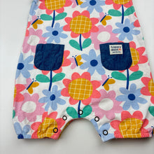 Load image into Gallery viewer, Girls Jack &amp; Milly, colourful floral stretchy romper, wash fade, FUC, size 1,  