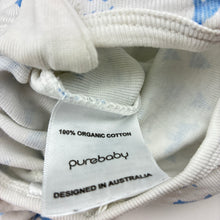 Load image into Gallery viewer, Unisex purebaby, organic cotton zip coverall / romper, FUC, size 0000,  