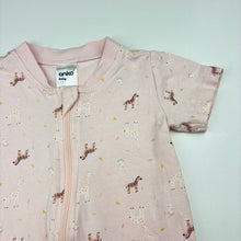 Load image into Gallery viewer, Girls Anko, zip romper, giraffes / zebras, GUC, size 0,  