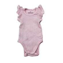 Load image into Gallery viewer, Girls Country Road, organic cotton blend ruffle romper, FUC, size 0000,  