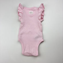 Load image into Gallery viewer, Girls Country Road, organic cotton blend ruffle romper, FUC, size 0000,  