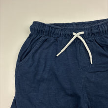 Load image into Gallery viewer, Boys Anko, navy cotton shorts, elasticated, FUC, size 6,  