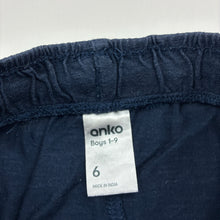 Load image into Gallery viewer, Boys Anko, navy cotton shorts, elasticated, FUC, size 6,  