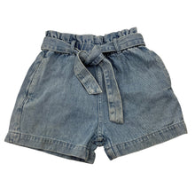 Load image into Gallery viewer, Girls H&amp;M, blue denim shorts, elasticated, light marks, FUC, size 10,  