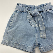 Load image into Gallery viewer, Girls H&amp;M, blue denim shorts, elasticated, light marks, FUC, size 10,  