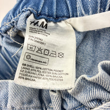 Load image into Gallery viewer, Girls H&amp;M, blue denim shorts, elasticated, light marks, FUC, size 10,  