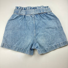 Load image into Gallery viewer, Girls H&amp;M, blue denim shorts, elasticated, light marks, FUC, size 10,  