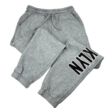 Load image into Gallery viewer, Boys Anko, grey marle fleece lined track pants, Inside leg: 55cm, FUC, size 10,  