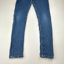 Load image into Gallery viewer, Girls H&amp;M, skinny fit stretch denim jeans, adjustable, Inside leg: 58.5cm, FUC, size 10,  