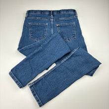 Load image into Gallery viewer, Girls H&amp;M, skinny fit stretch denim jeans, adjustable, Inside leg: 58.5cm, FUC, size 10,  