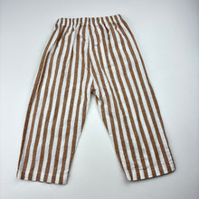 Load image into Gallery viewer, Unisex striped, pants / bottoms, elasticated, Inside leg: 23cm, GUC, size 0-1,  