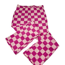 Load image into Gallery viewer, Girls KID, pink check bootcut leggings, Inside leg: 57cm, FUC, size 10,  
