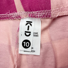 Load image into Gallery viewer, Girls KID, pink check bootcut leggings, Inside leg: 57cm, FUC, size 10,  