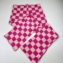 Load image into Gallery viewer, Girls KID, pink check bootcut leggings, Inside leg: 57cm, FUC, size 10,  