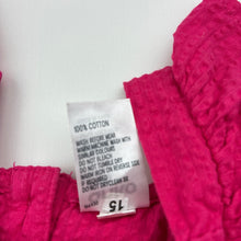 Load image into Gallery viewer, Girls Anko, pink crinkle cotton summer top, EUC, size 000,  