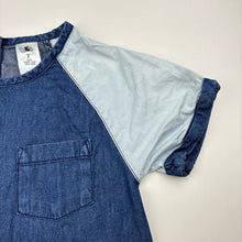 Load image into Gallery viewer, Girls H&amp;T, chambray cotton casual dress, small marks left sleeve, FUC, size 7, L: 61cm