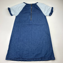 Load image into Gallery viewer, Girls H&amp;T, chambray cotton casual dress, small marks left sleeve, FUC, size 7, L: 61cm