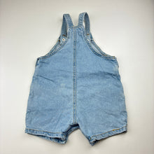 Load image into Gallery viewer, Unisex Cotton On, blue stretch denim overalls / shortalls, GUC, size 1,  