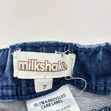 Load image into Gallery viewer, Boys Milkshake, stretch knit denim shorts, elasticated, GUC, size 7,  