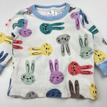 Load image into Gallery viewer, Unisex Target, waffle cotton pyjama top, rabbits, EUC, size 0,  