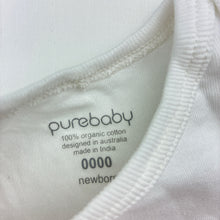 Load image into Gallery viewer, Girls purebaby, organic cotton singletsuit romper, EUC, size 0000,  