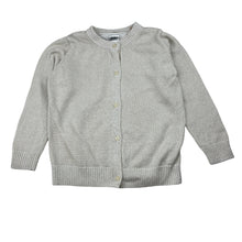Load image into Gallery viewer, Girls Anko, cotton blend metallic knit cardigan, marks inside collar, FUC, size 4,  