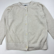 Load image into Gallery viewer, Girls Anko, cotton blend metallic knit cardigan, marks inside collar, FUC, size 4,  