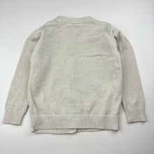 Load image into Gallery viewer, Girls Anko, cotton blend metallic knit cardigan, marks inside collar, FUC, size 4,  