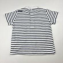 Load image into Gallery viewer, Boys iDO, navy stripe cotton tee / top, EUC, size 0,  
