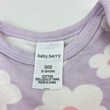 Load image into Gallery viewer, Girls Baby Berry, floral cotton bodysuit / romper, GUC, size 000,  
