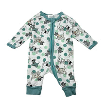 Load image into Gallery viewer, Unisex Disney, stretchy zip romper, dogs, GUC, size 0000,  