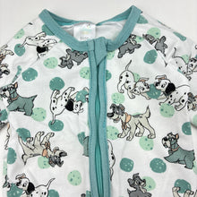 Load image into Gallery viewer, Unisex Disney, stretchy zip romper, dogs, GUC, size 0000,  