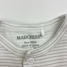 Load image into Gallery viewer, Unisex Marquise, striped cotton coverall / romper, GUC, size 0000,  