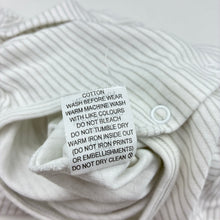Load image into Gallery viewer, Unisex Marquise, striped cotton coverall / romper, GUC, size 0000,  
