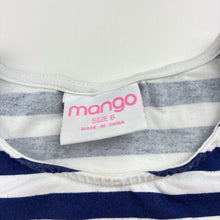 Load image into Gallery viewer, Girls Mango, striped stretchy casual dress, FUC, size 6, L: 55cm