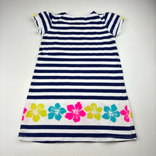Load image into Gallery viewer, Girls Mango, striped stretchy casual dress, FUC, size 6, L: 55cm