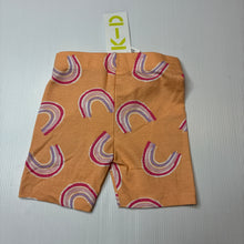 Load image into Gallery viewer, Girls KID, stretchy bike shorts, rainbows, NEW, size 1,  