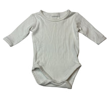 Load image into Gallery viewer, Unisex Marquise, white cotton bodysuit / romper, EUC, size 0000,  