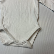 Load image into Gallery viewer, Unisex Marquise, white cotton bodysuit / romper, EUC, size 0000,  