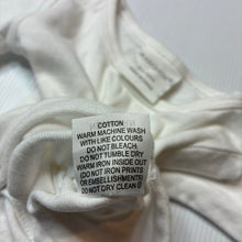 Load image into Gallery viewer, Unisex Marquise, white cotton bodysuit / romper, EUC, size 0000,  
