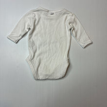 Load image into Gallery viewer, Unisex Marquise, white cotton bodysuit / romper, EUC, size 0000,  
