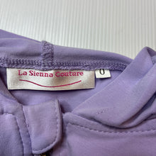 Load image into Gallery viewer, Girls La Sienna Couture, lightweight zip hoodie sweater, pink marks on front, FUC, size 0,  